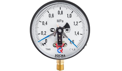 Манометр ТМ-610Р.05 до 16: (0-1,6 МРа) М20х1,5 150С кл 1,5 Ø150 мм с эл.конт.приставкой ЛРПЗ